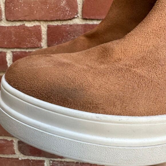 J/SLIDES $169 Tristan Tan Suede Sneaker Boots womens 8.5 NEW - Picture 8 of 13